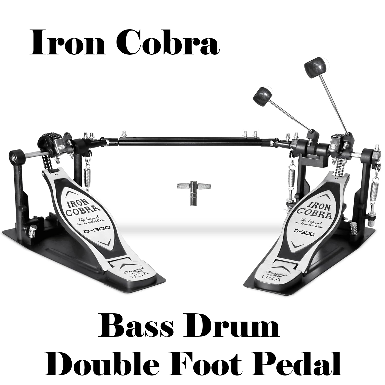 Iron Cobra Bass Drum Double Foot Pedal (D-900)Bass drum Kick Pedal